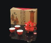 福禄寿茶礼(中国红葫芦壶套装)